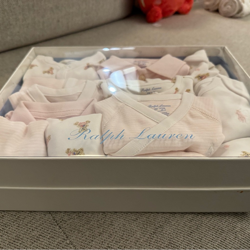 Ralph Lauren Infant Apparel Set in Pink and White